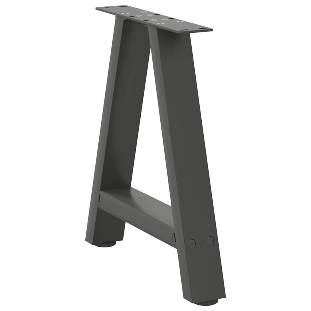 sofabordsben A-formet 2 stk. antracit 50x(42-43) cm stål