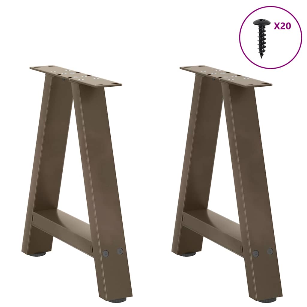 sofabordsben A-formet 2 stk. 50x(42-43) cm stål
