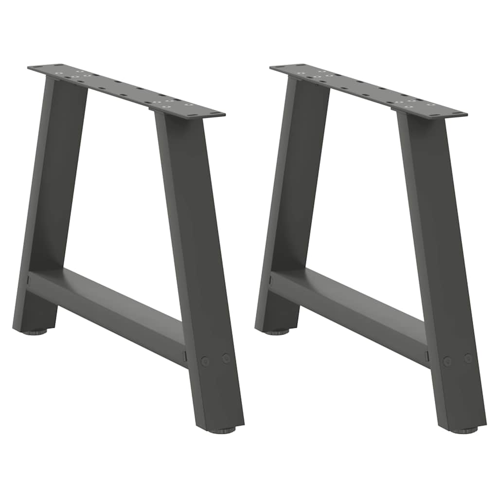 sofabordsben A-formet 2 stk. antracit 60 x (42-43) cm stål