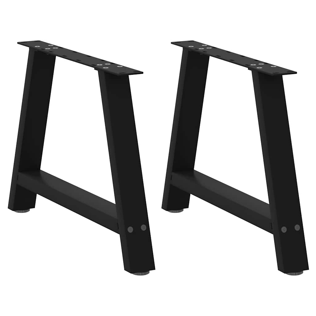 sofabordsben A-formet 2 stk. sort 70 x (42-43) cm stål