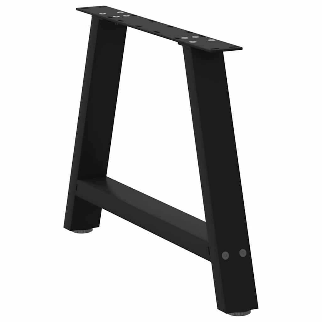 sofabordsben A-formet 2 stk. sort 70 x (42-43) cm stål