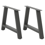 sofabordsben A-formet 2 stk. antracit 70x(42-43) cm stål