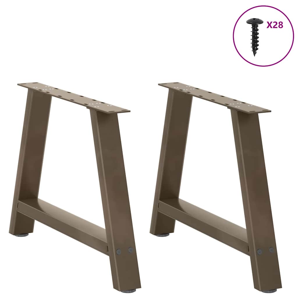 sofabordsben A-formet 2 stk. 70 x (42-43) cm stål
