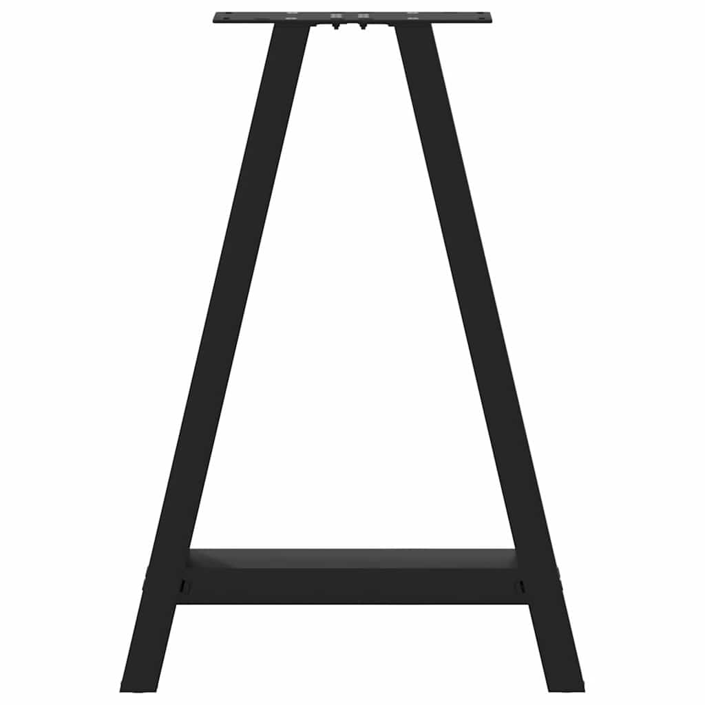 spisebordsben A-formet 2 stk. sort 50x(72-73) cm stål