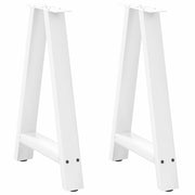 spisebordsben A-formet 2 stk. hvid 50x(72-73) cm stål