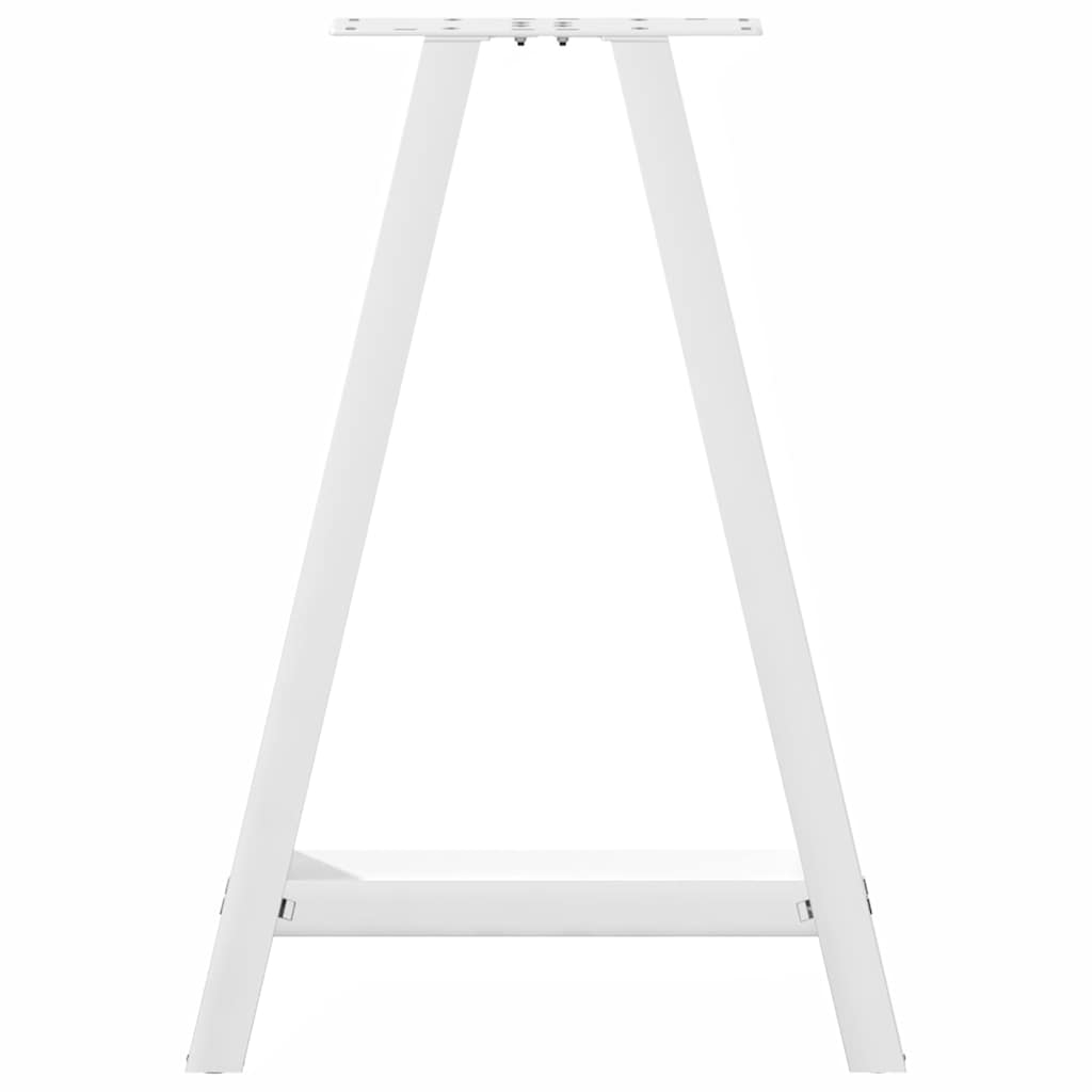 spisebordsben A-formet 2 stk. hvid 50x(72-73) cm stål