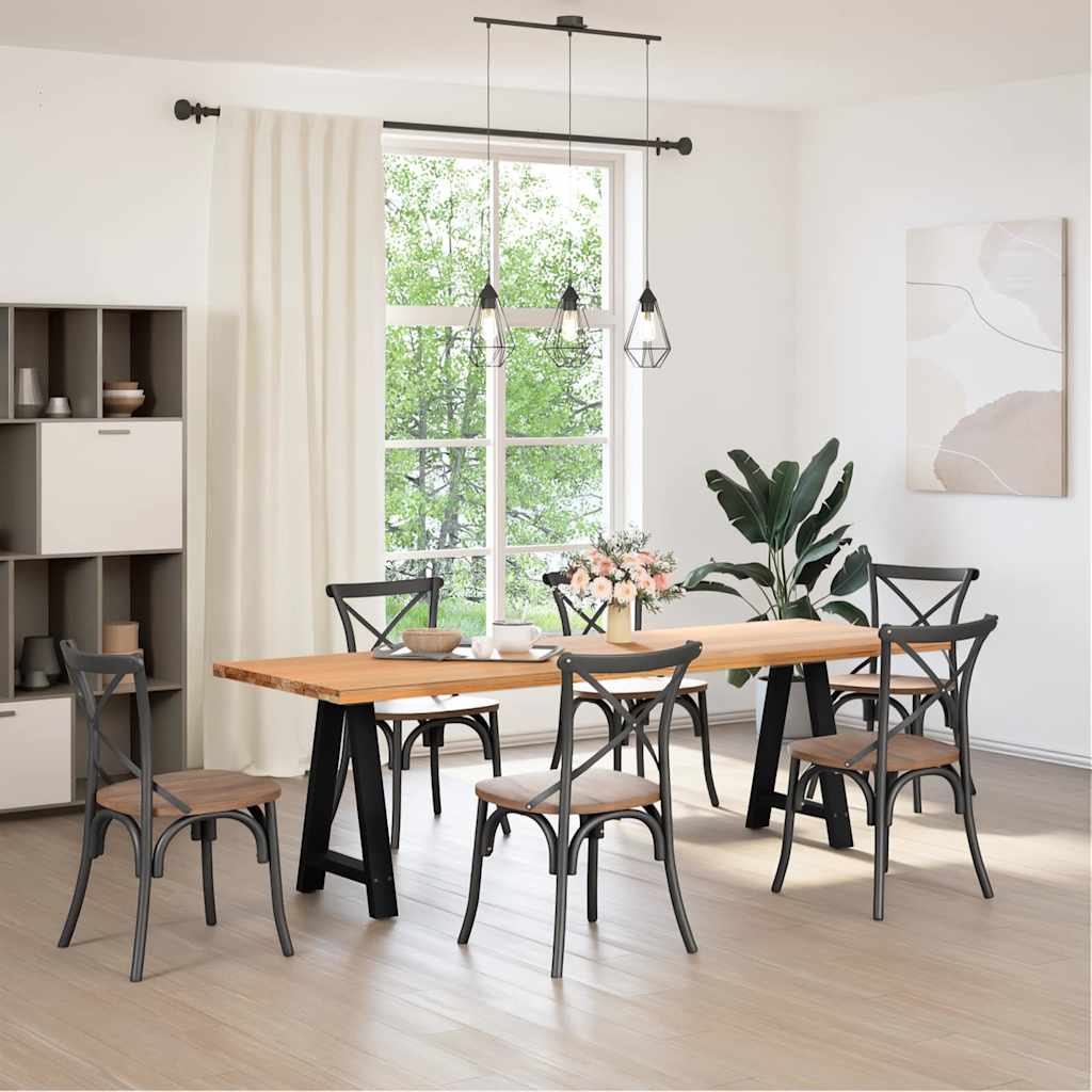 spisebordsben A-formet 2 stk. sort 60 x (72-73) cm stål