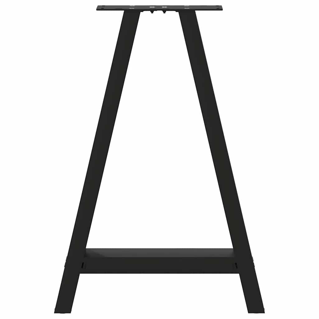 spisebordsben A-formet 2 stk. sort 60 x (72-73) cm stål