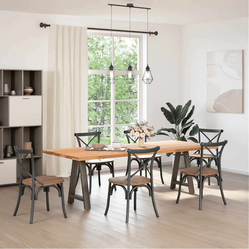 spisebordsben A-formet 2 stk. 60 x (72-73) cm stål