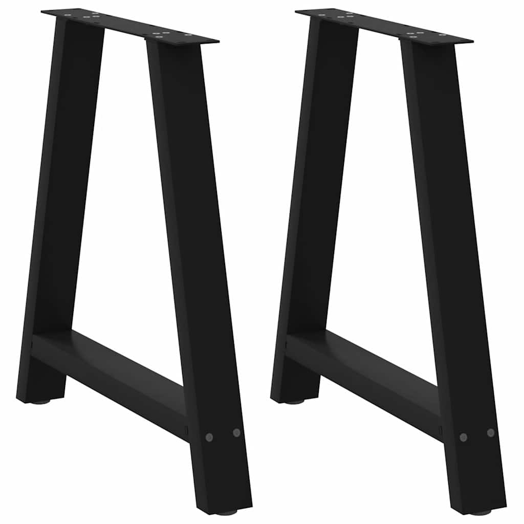 spisebordsben A-formet 2 stk. sort 70 x (72-73) cm stål