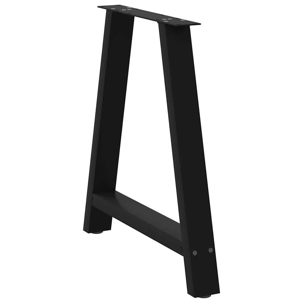 spisebordsben A-formet 2 stk. sort 70 x (72-73) cm stål