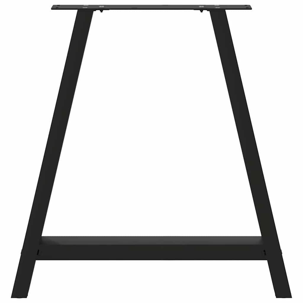 spisebordsben A-formet 2 stk. sort 70 x (72-73) cm stål