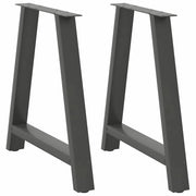 spisebordsben A-formet 2 stk. antracit 70 x (72-73) cm stål