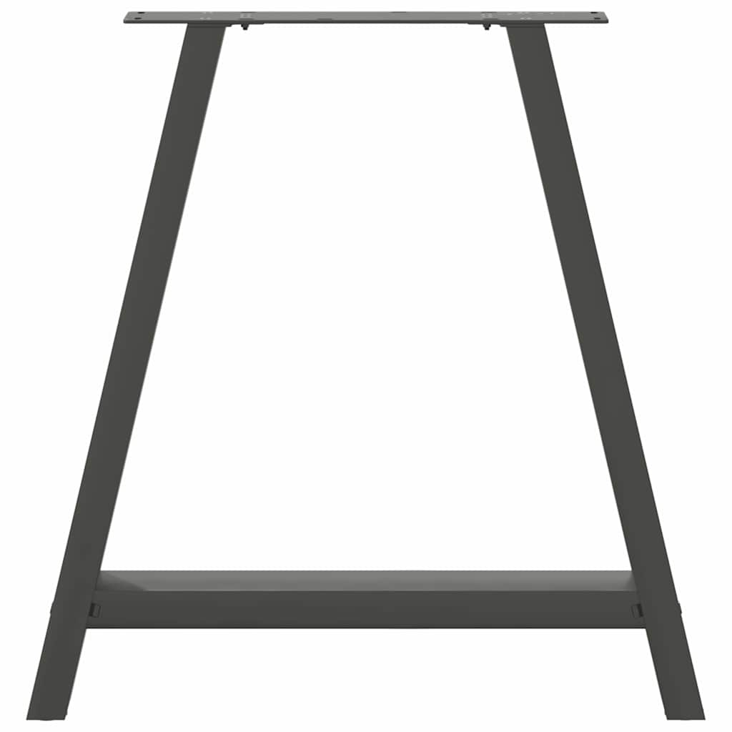 spisebordsben A-formet 2 stk. antracit 70 x (72-73) cm stål