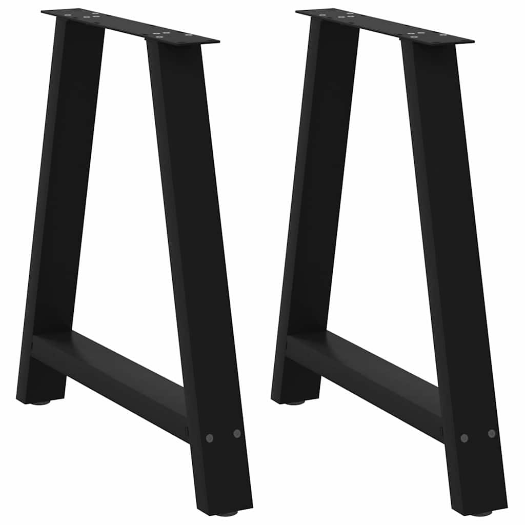 spisebordsben A-formet 2 stk. sort 80x(72-73) cm stål