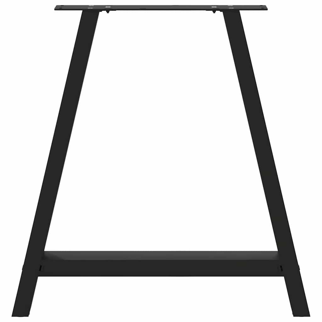 spisebordsben A-formet 2 stk. sort 80x(72-73) cm stål