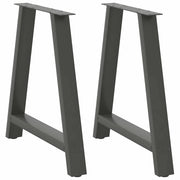spisebordsben A-formet 2 stk. antracit 80x(72-73) cm stål