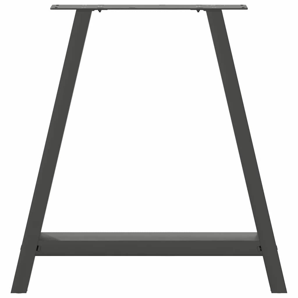 spisebordsben A-formet 2 stk. antracit 80x(72-73) cm stål