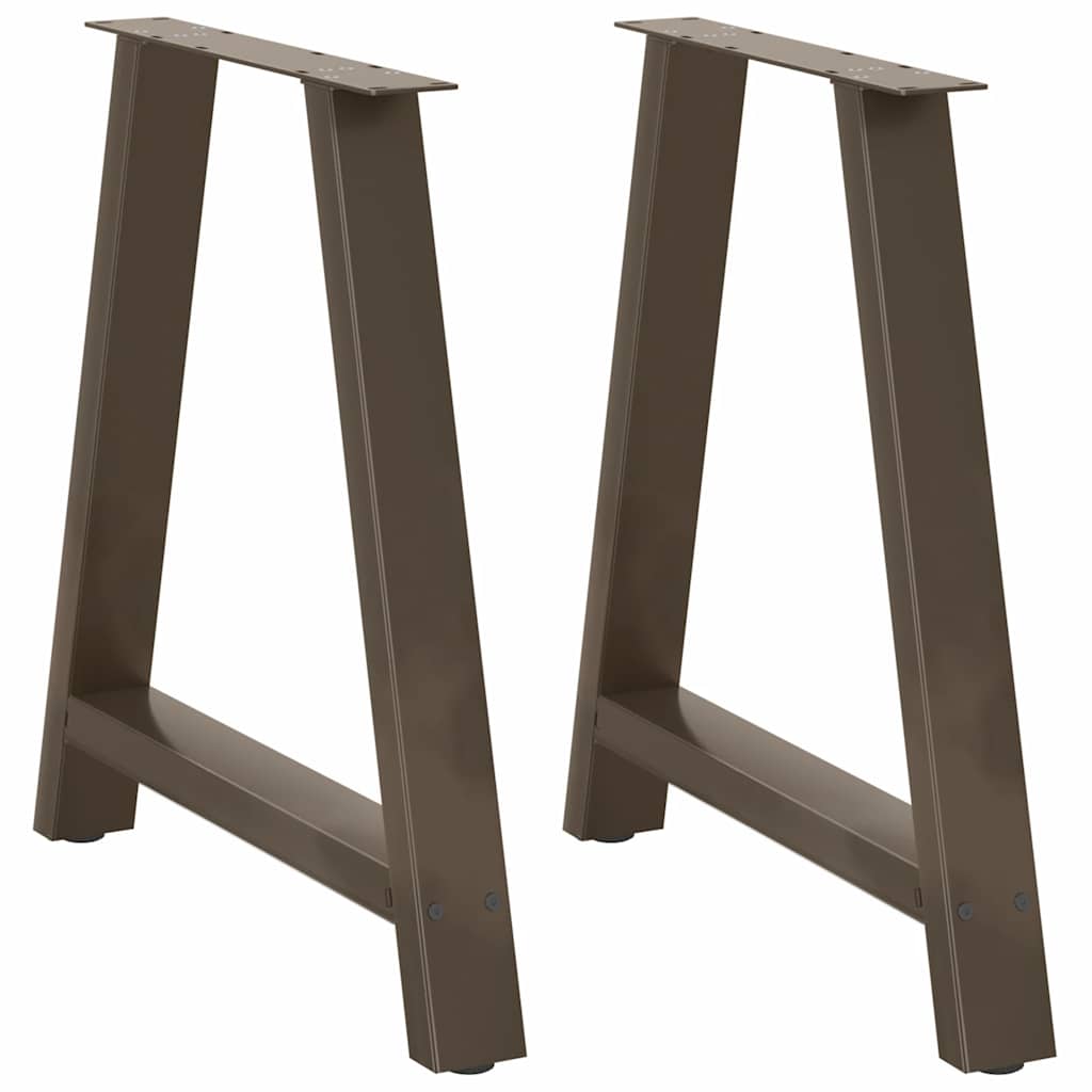 spisebordsben A-formet 2 stk. 80x(72-73) cm stål