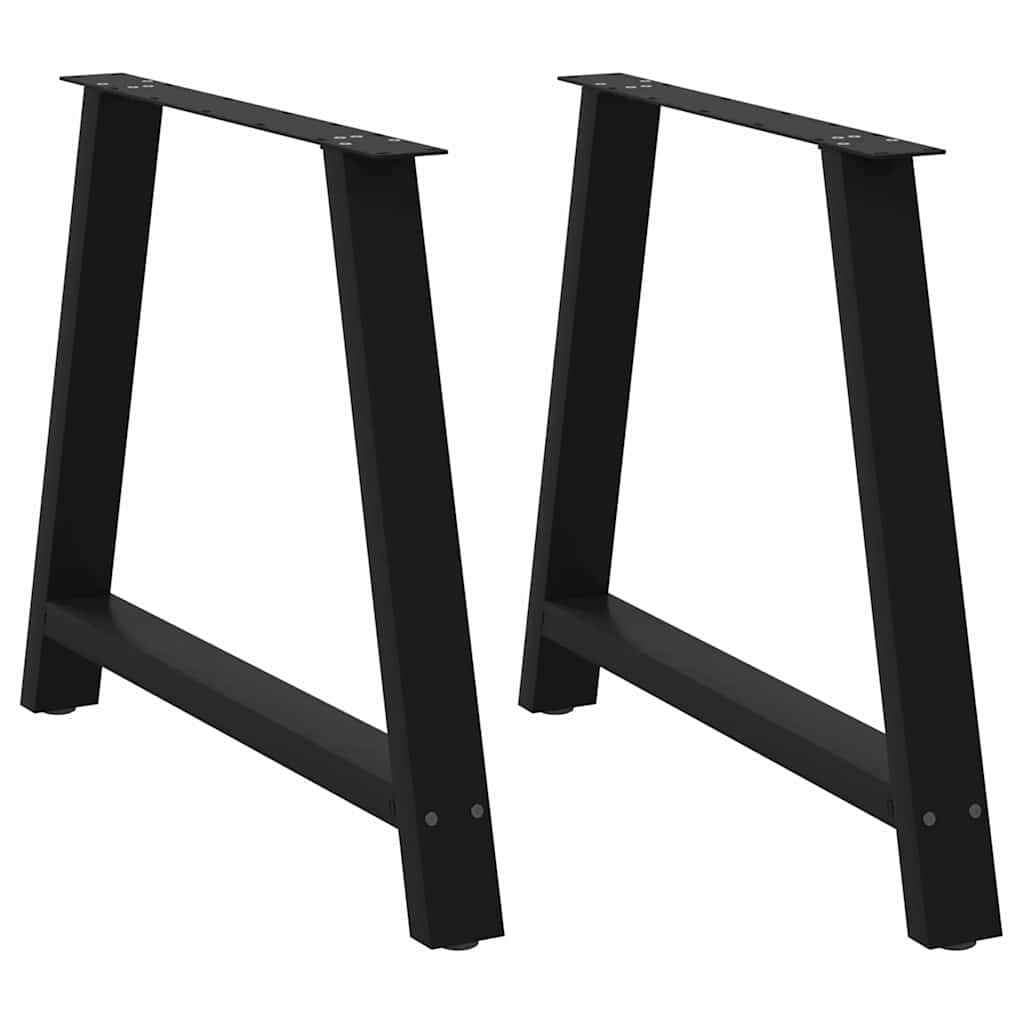 spisebordsben A-formet 2 stk. sort 90 x (72-73) cm stål