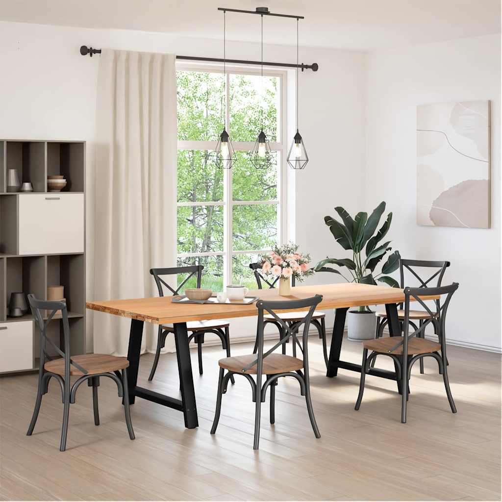 spisebordsben A-formet 2 stk. sort 90 x (72-73) cm stål