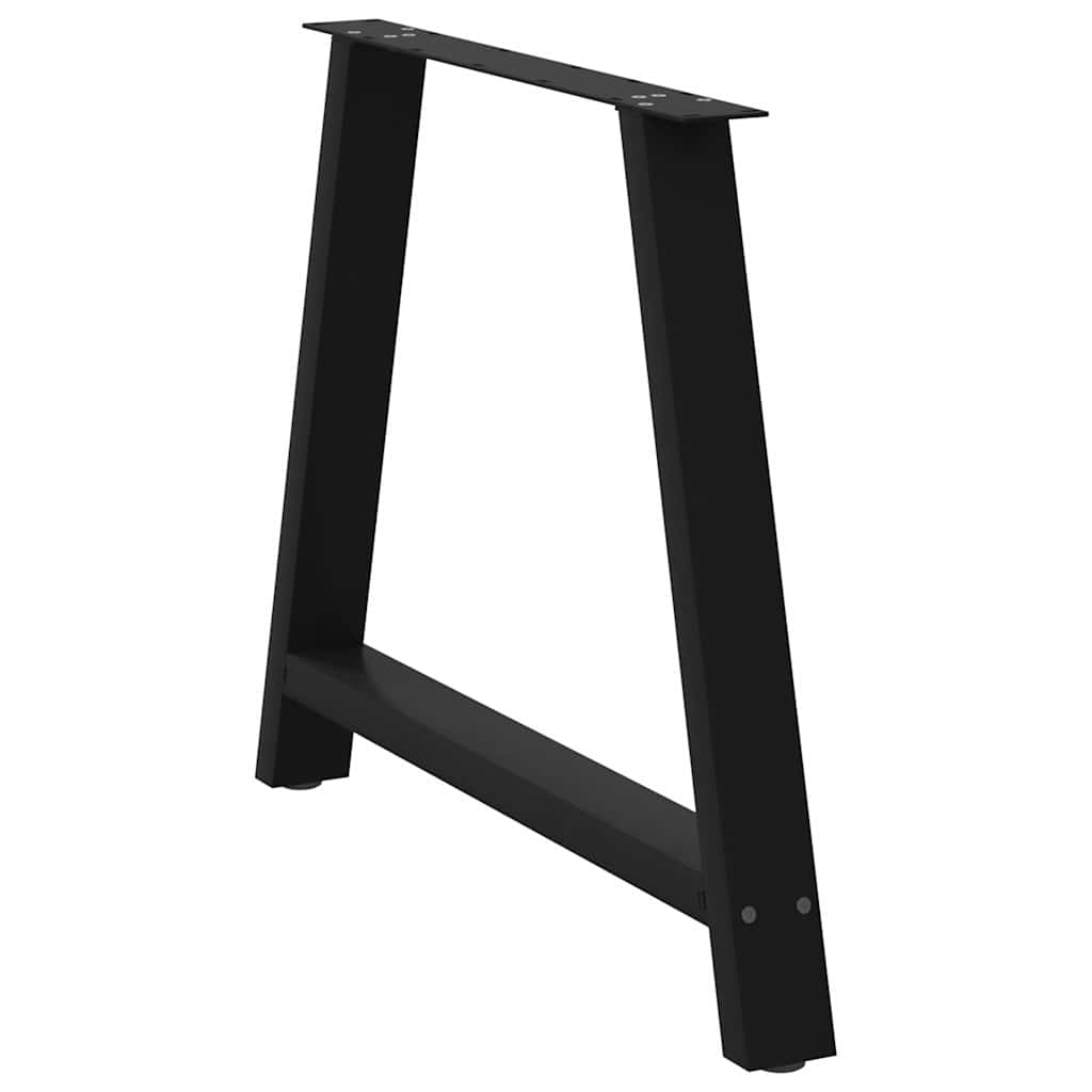 spisebordsben A-formet 2 stk. sort 90 x (72-73) cm stål