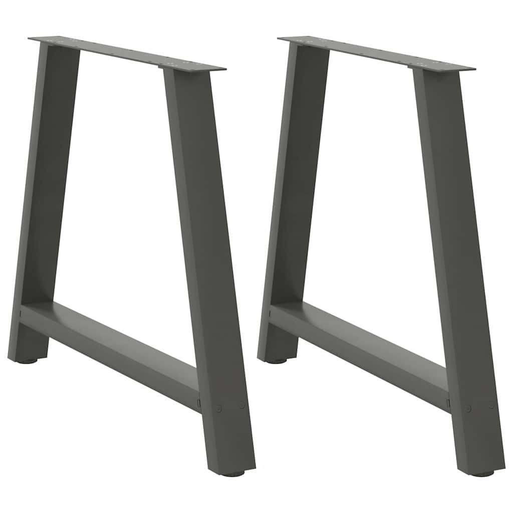 spisebordsben A-formet 2 stk. antracit 90x(72-73) cm stål