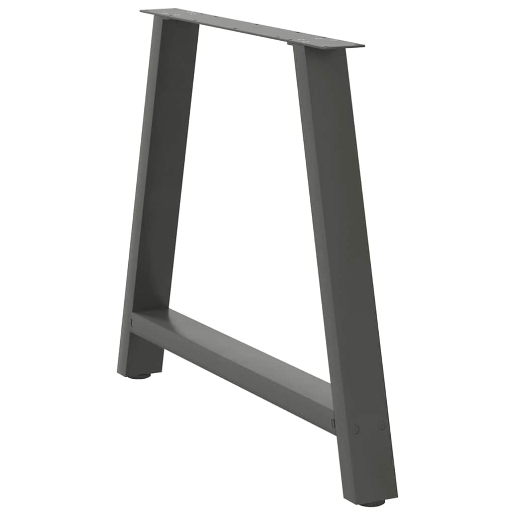 spisebordsben A-formet 2 stk. antracit 90x(72-73) cm stål