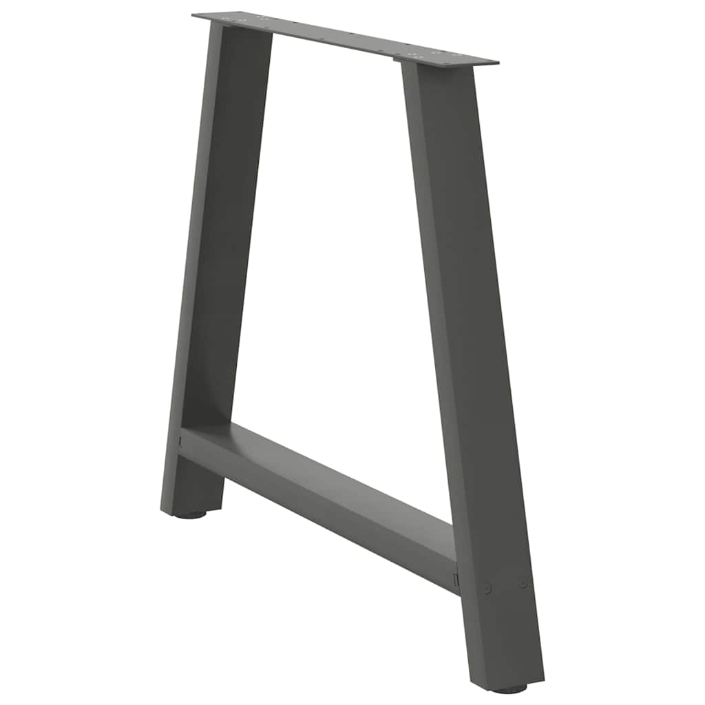 spisebordsben A-formet 2 stk. antracit 100x(72-73) cm stål