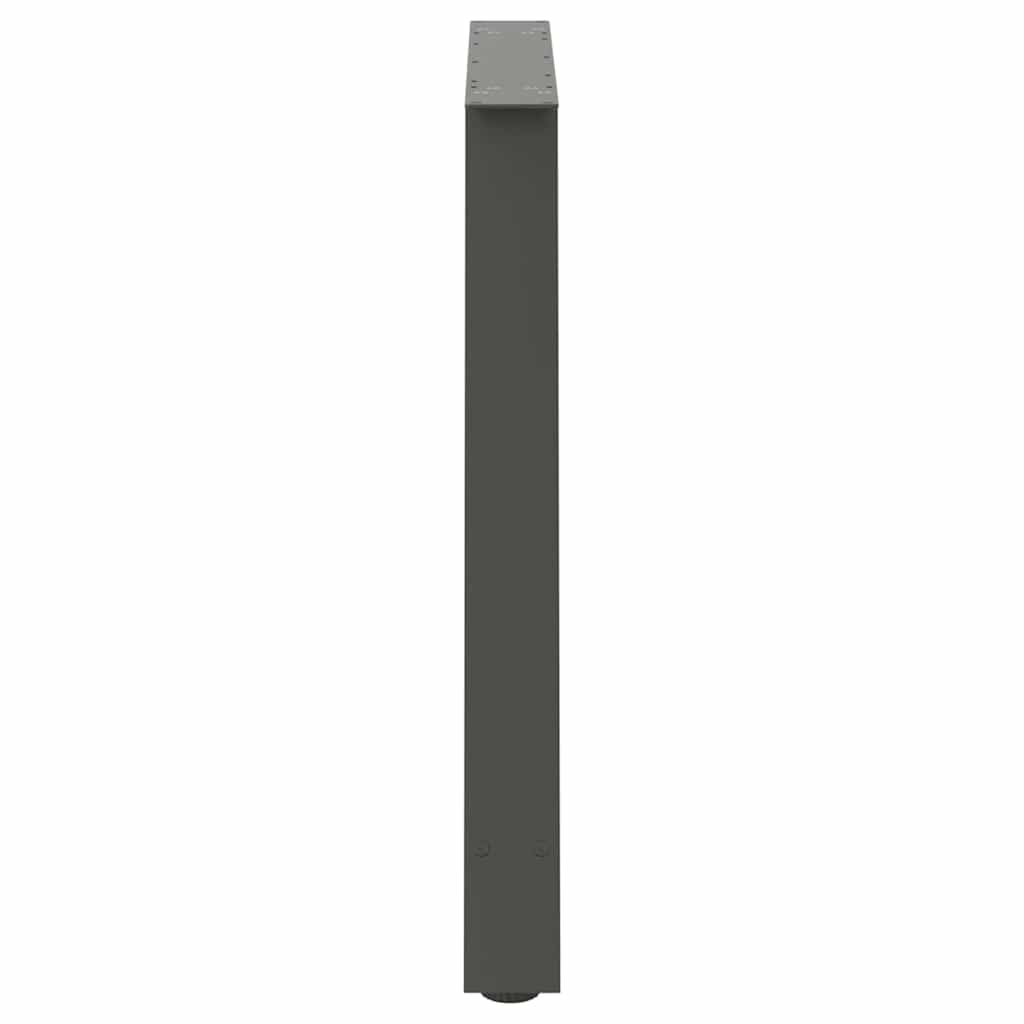 spisebordsben A-formet 2 stk. antracit 100x(72-73) cm stål
