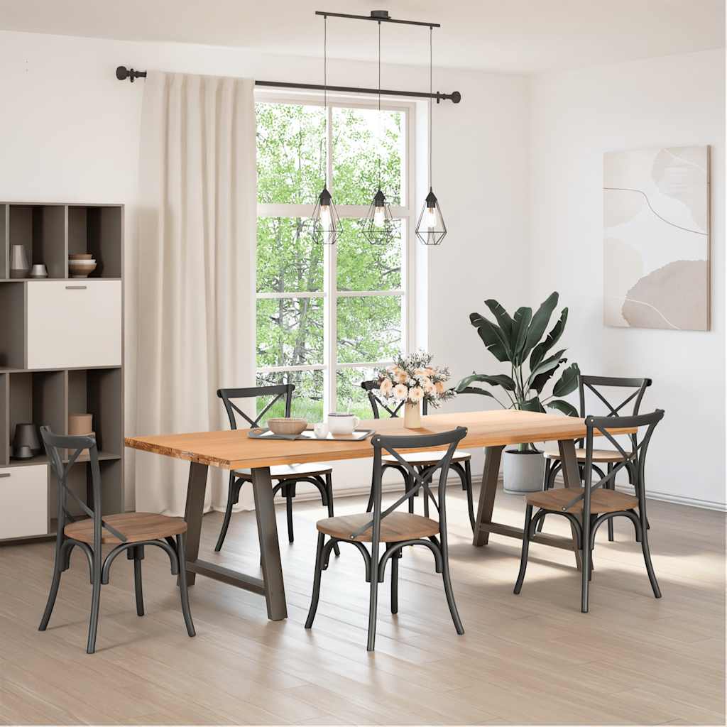 spisebordsben A-formet 2 stk. 100x(72-73) cm stål