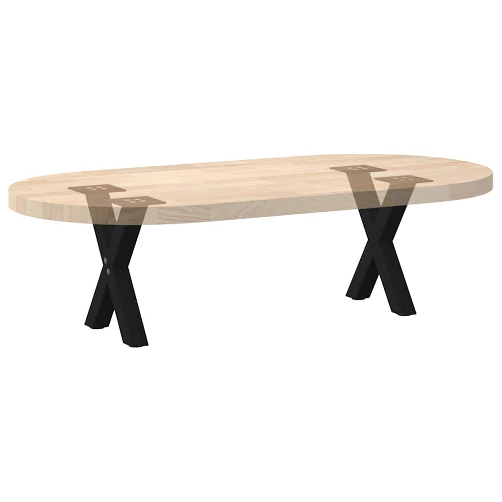 sofabordsben X-formet 2 stk. sort 30x(30-31) cm stål