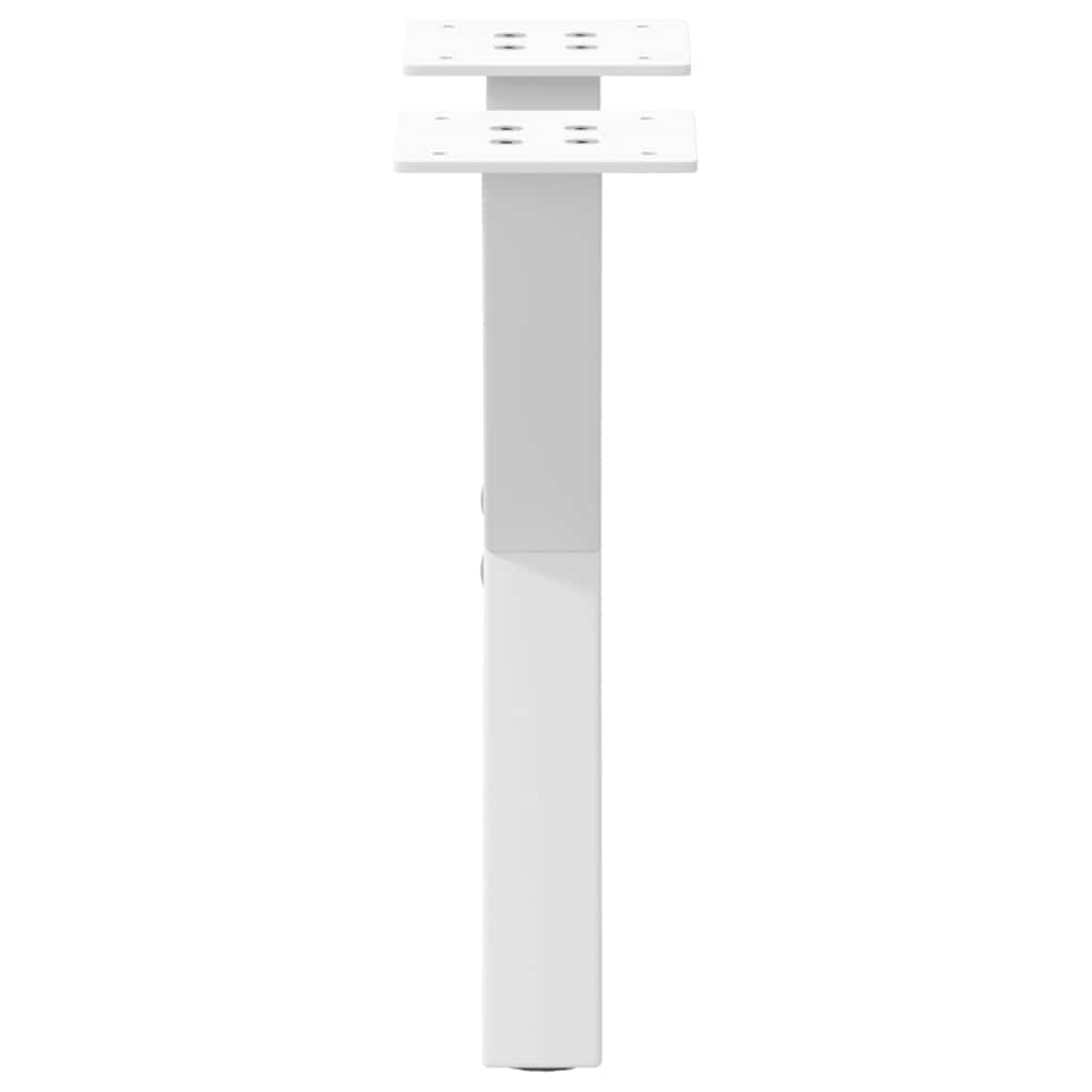 sofabordsben X-formet 2 stk. hvid 30x(30-31) cm stål