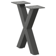 sofabordsben X-formet 2 stk. antracit 30x(30-31) cm stål