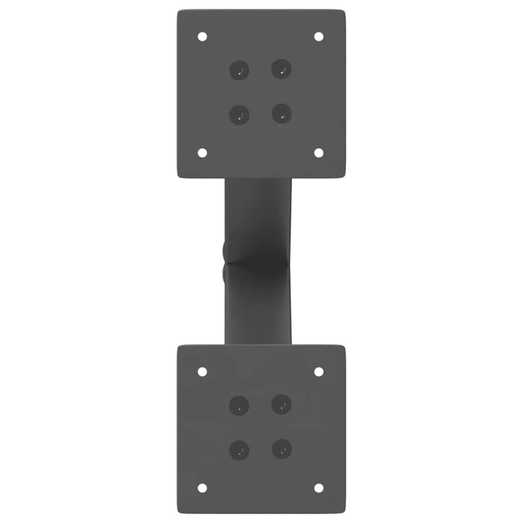 sofabordsben X-formet 2 stk. antracit 30x(30-31) cm stål