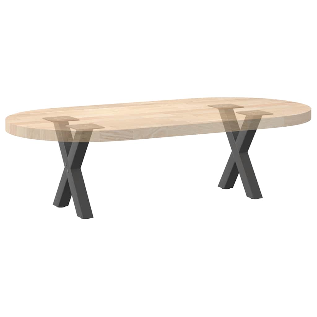 sofabordsben X-formet 2 stk. antracit 30x(30-31) cm stål