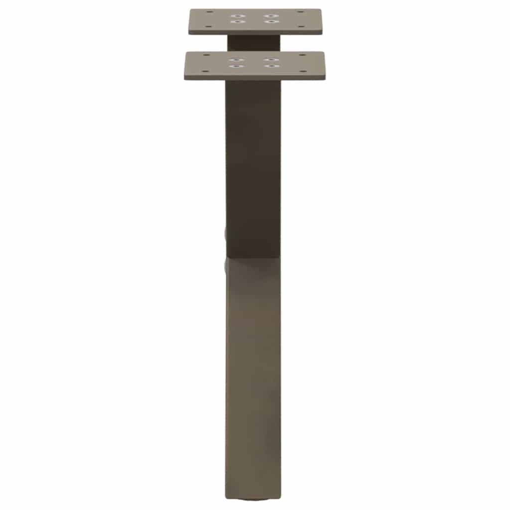 sofabordsben X-formet 2 stk. naturstål 30x(30-31) cm stål
