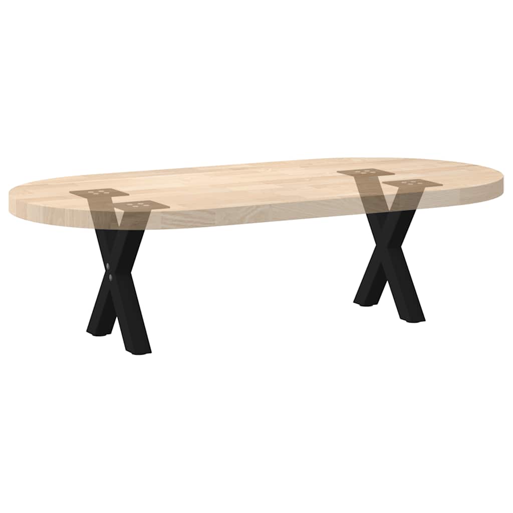 sofabordsben X-formet 2 stk. sort 37x(30-31) cm stål