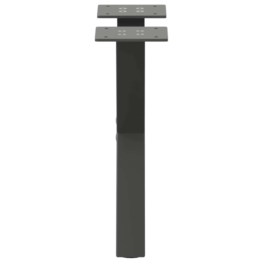 sofabordsben X-formet 2 stk. antracit 37x(30-31) cm stål