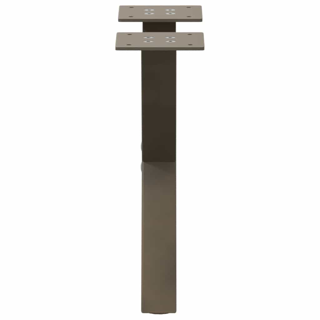 sofabordsben X-formet 2 stk. naturstål 37x(30-31) cm stål