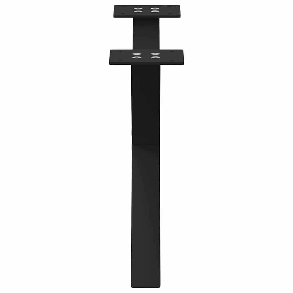 sofabordsben X-formet 2 stk. sort 50x(30-31) cm stål