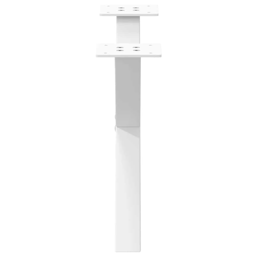 sofabordsben X-formet 2 stk. hvid 50x(30-31) cm stål