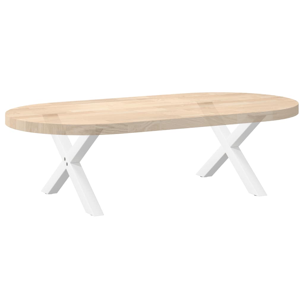 sofabordsben X-formet 2 stk. hvid 50x(30-31) cm stål