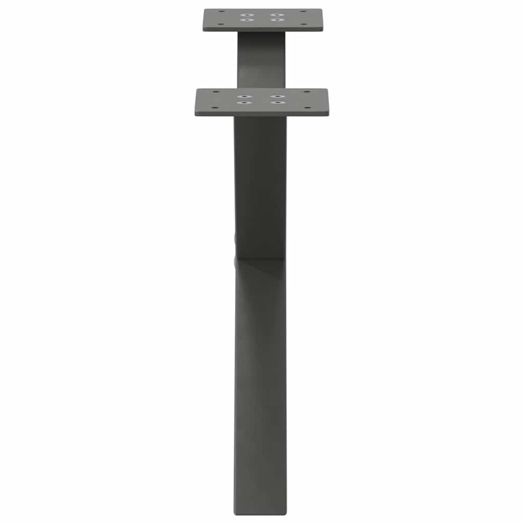 sofabordsben X-formet 2 stk. antracit 50x(30-31) cm stål