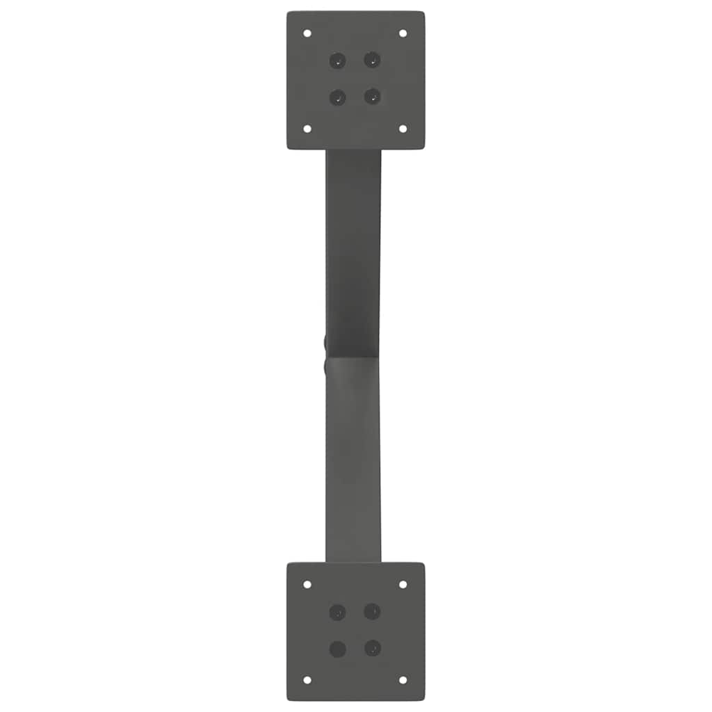 sofabordsben X-formet 2 stk. antracit 50x(30-31) cm stål