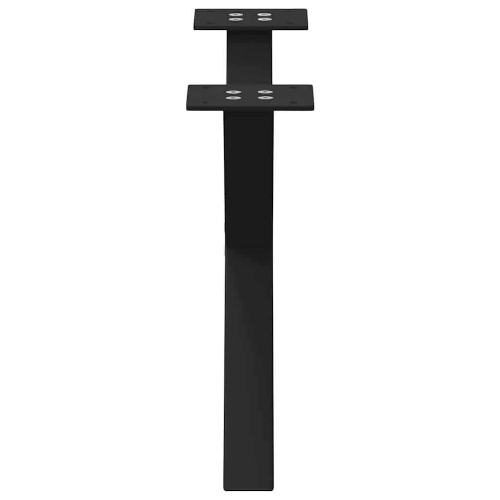 sofabordsben X-formet 2 stk. sort 60 x (30-31) cm stål