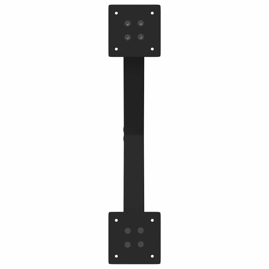 sofabordsben X-formet 2 stk. sort 60 x (30-31) cm stål