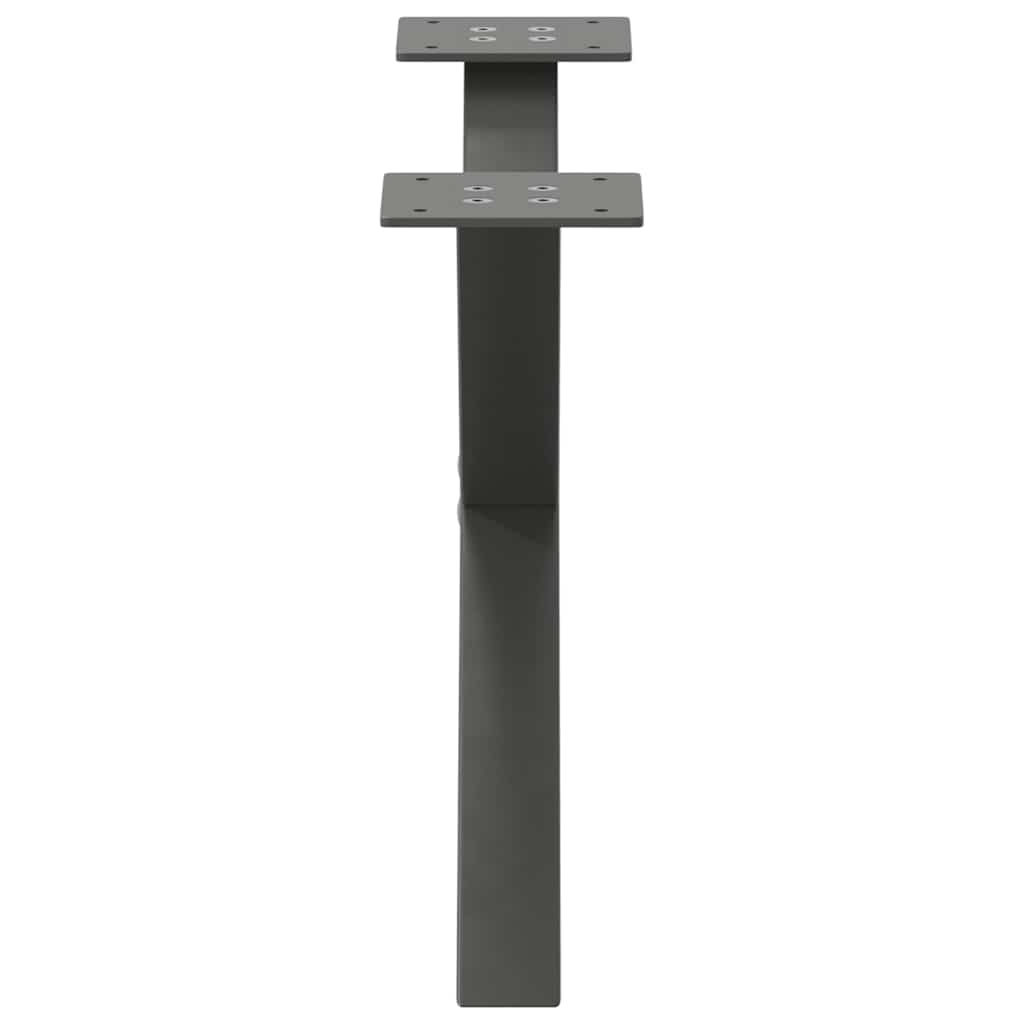 sofabordsben X-formet 2 stk. antracit 60x(30-31) cm stål