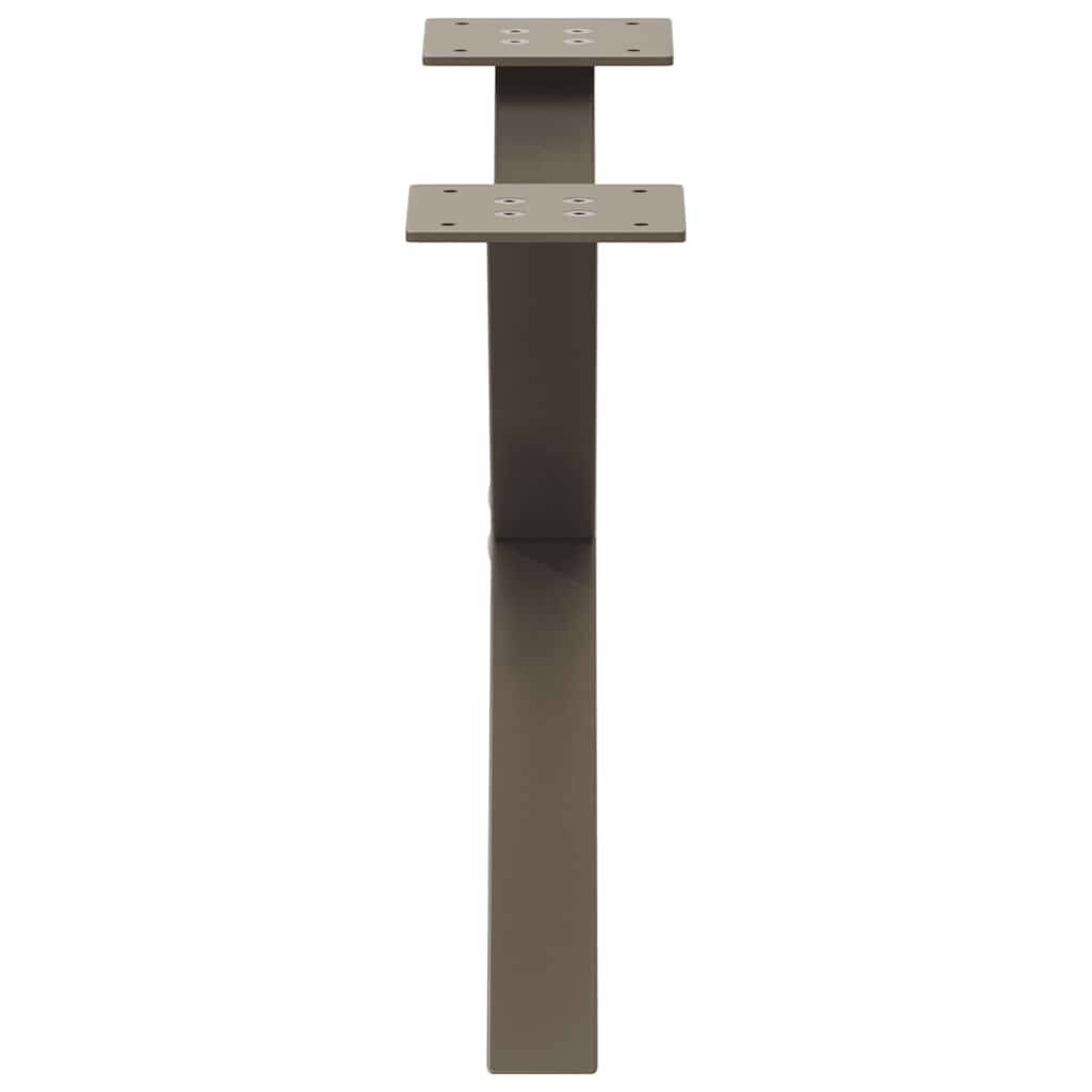 sofabordsben X-formet 2 stk. naturstål 60x(30-31) cm stål