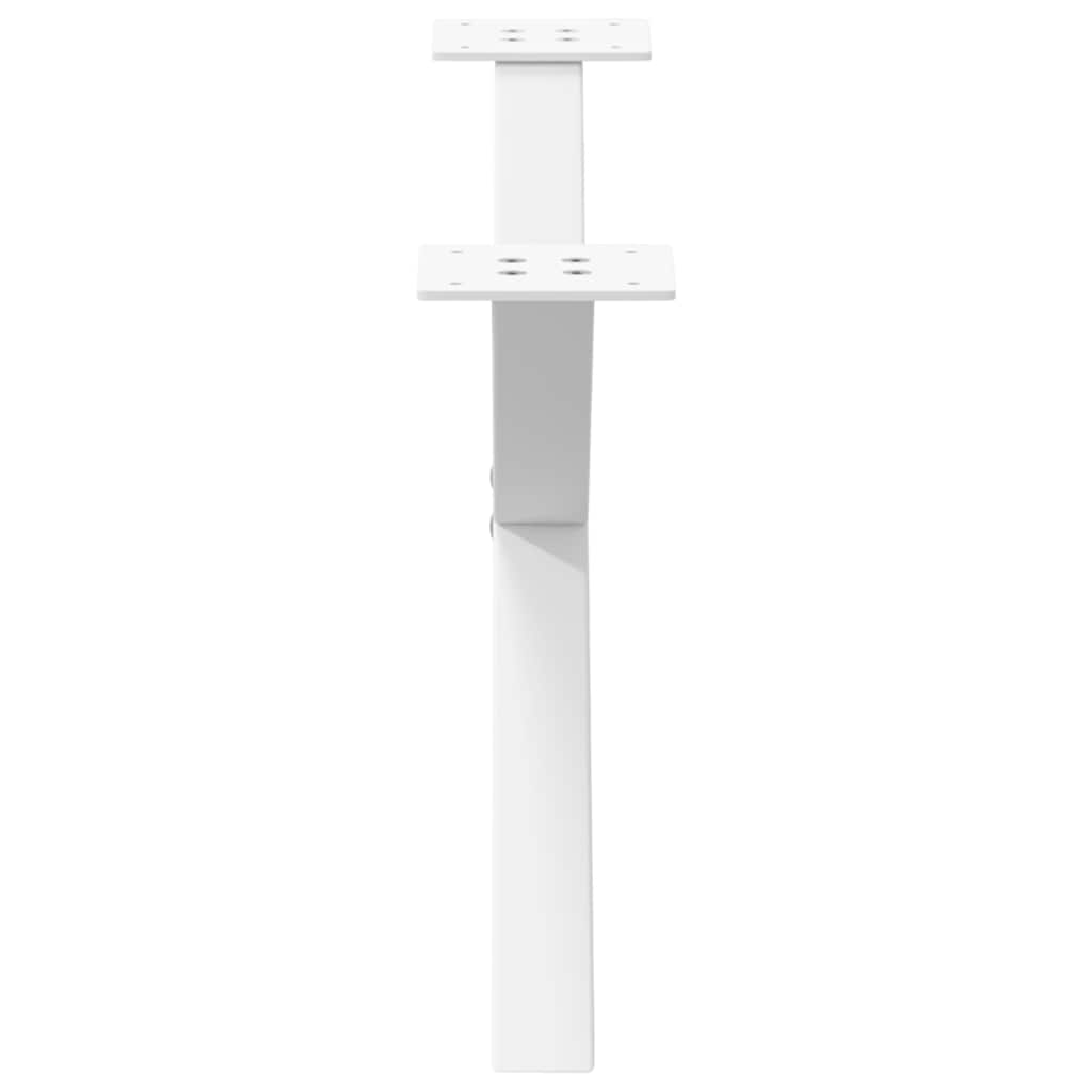 sofabordsben X-formet 2 stk. hvid 70 x (30-31) cm stål
